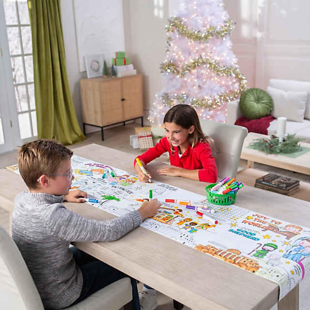 Color Your Own Nativity Activity Table Runner Roll