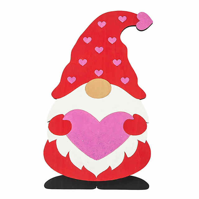 Color Your Own Valentine Gnome Sign 9x16