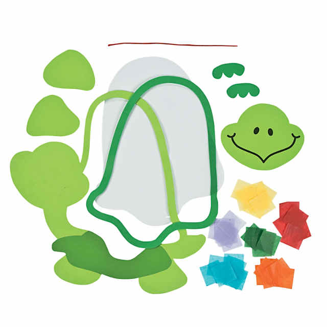 Colorful Turtle Tissue Paper Craft Kit - Makes 12