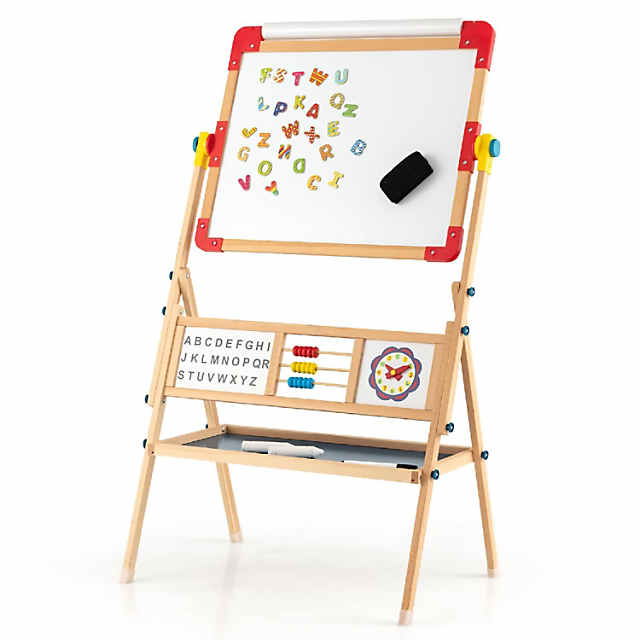 Costzon 3 in 1 Kids Art Easel with Paper Roll, Double Sided Adjustable –  costzon