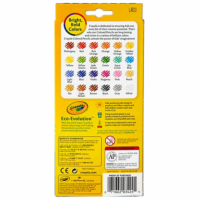 Crayola Erasable Colored Pencils, 24 per Box, 3 Boxes | BIN682424-3