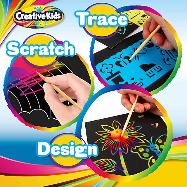 Scratch Art For Kids Rainbow Scratch Paper Children's - Temu