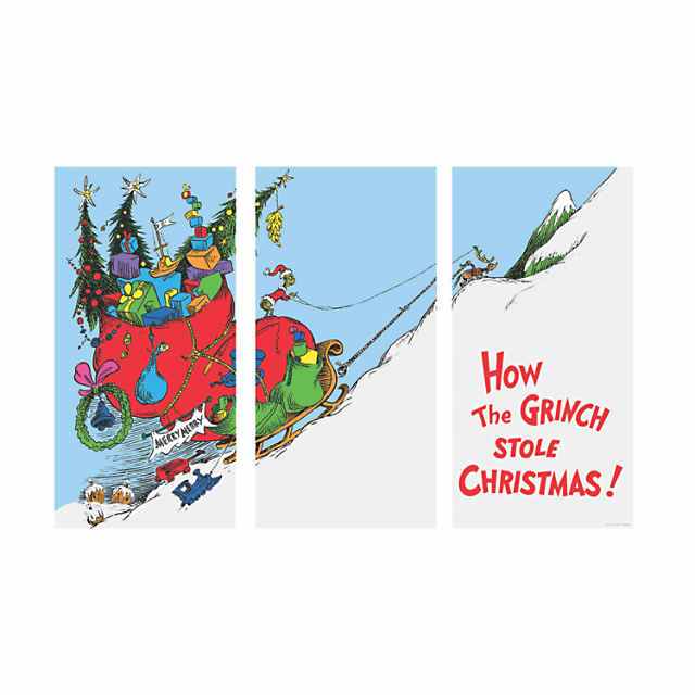 Dr. Seuss™ The Grinch Backdrop Banner - 3 Pc.