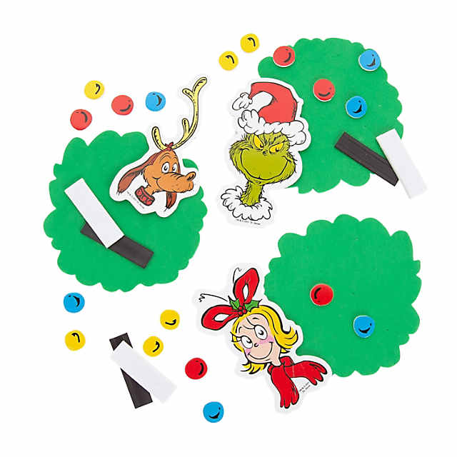 Dr Seuss The Grinch Makeup Kit, 3 Color Tray, Design Pencil/Stencil, Brush  & Applicator Sponge