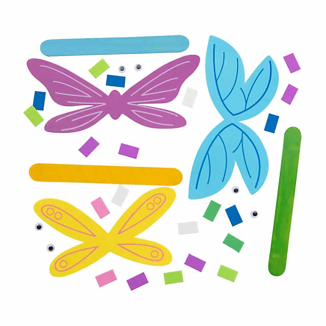 Dragonfly Kids Craft with Buttons and Popsicle Sticks