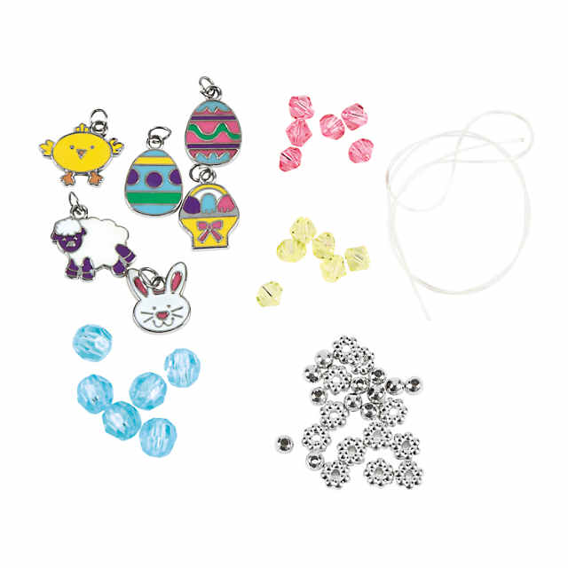 Easter Charm Bracelet Craft Kit - Makes 12