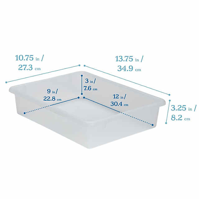 ECR4Kids Letter Size Tray with Lid, Storage Containers, Assorted, 10-Pack