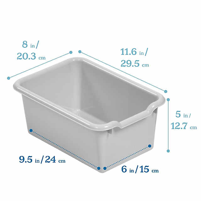 Scoop Front Storage Bins, Multipurpose Organization, 5-Pack