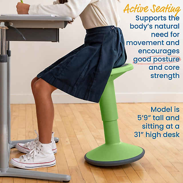 Sitwell Wobble Stool with Cushion, Adjustable Height, Active Seating