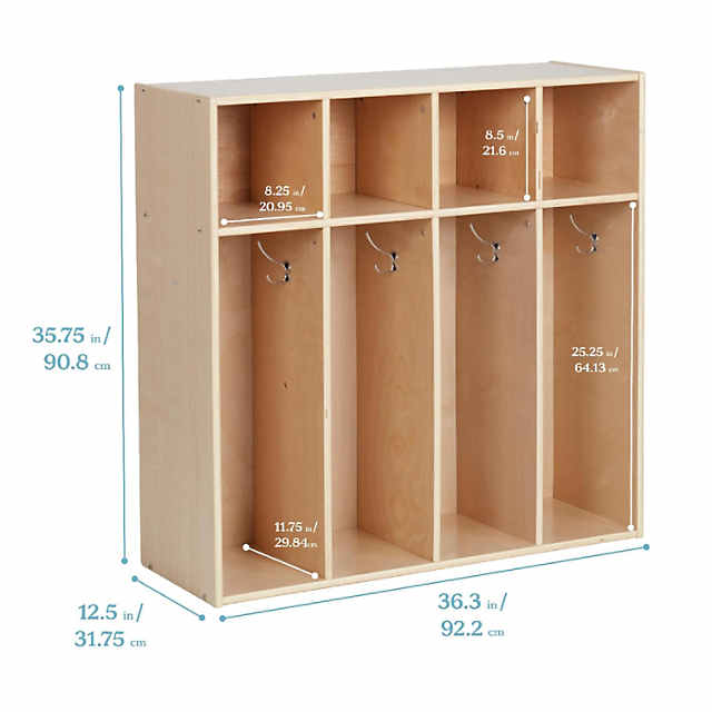 5 Clear Bins for 10-Cubby Wall Locker