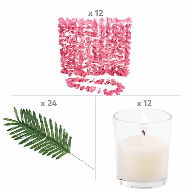 Mini Centres De Table Luau - Décoration Fête Thématique Hawaii | Accessoire Table Tissu