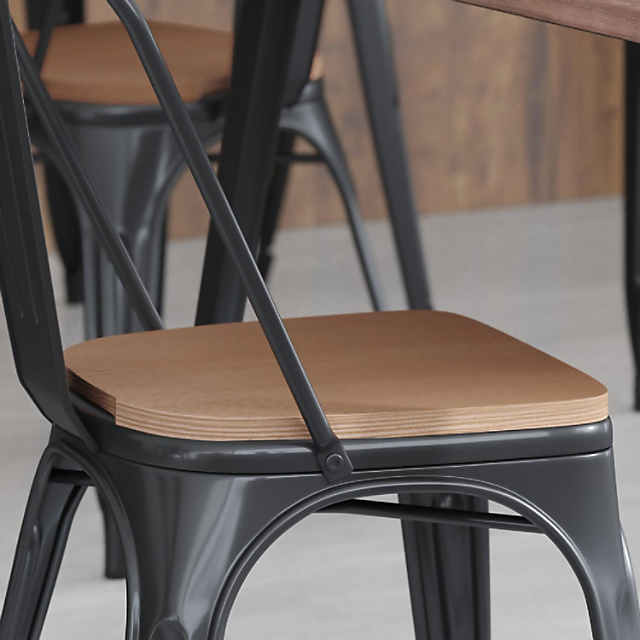 Emma + Oliver Carew All-Weather Polyresin Seat - Teak Finish