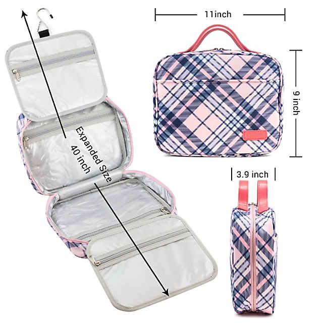 1pc Checkered Pattern Makeup Bag