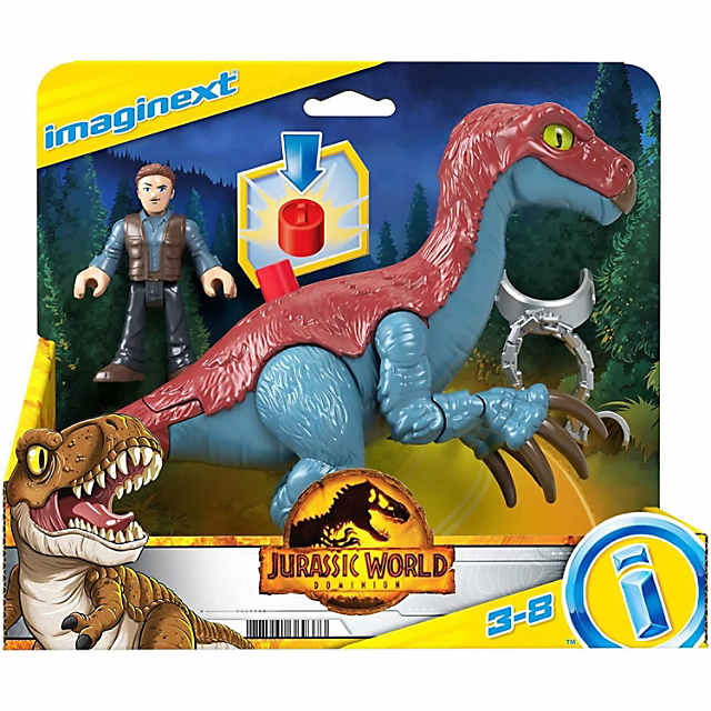 Jurassic World Dominion Imaginext Therizinosaurus Owen Figure Set