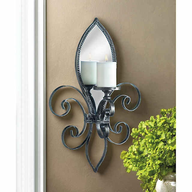 Midnight Elegance Candle Wall Sconces 15 Tall