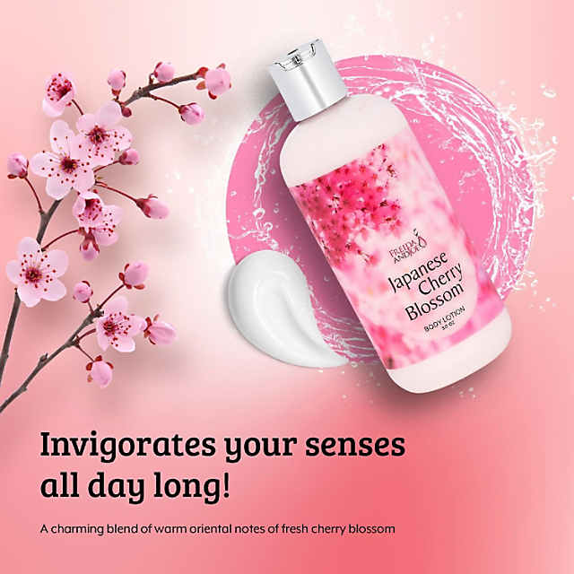 Freida and Joe Japanese Cherry Blossom Firming Fragrance Body Lotion in  10oz Bottle