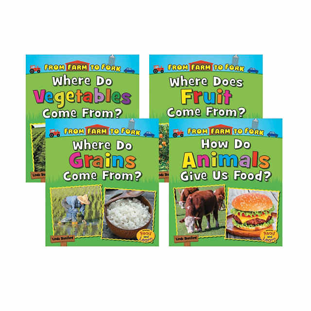 From Farm To Fork Where Does My Food Come From Book Set Set Of 4 - 