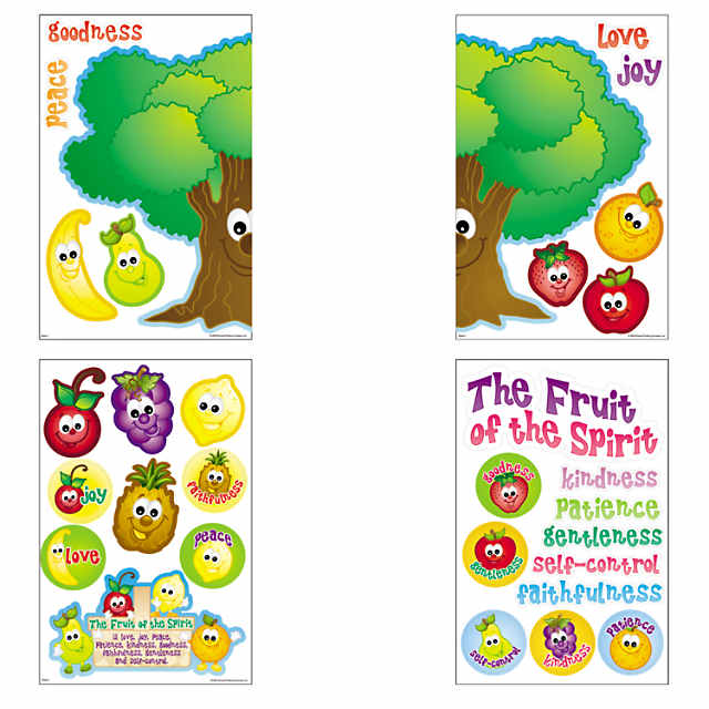 Fruit of the Spirit Learning Mat, 11.5 x 17.5 Inches, Ages 4 & Up, Mardel