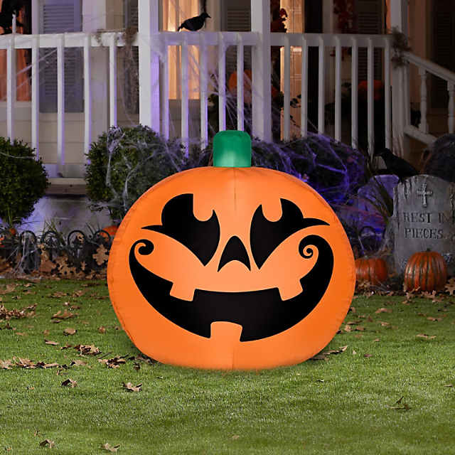 Gemmy Airblown Inflatable Happy Jack O' Lantern 2.5 ft Tall orange