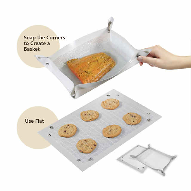 Grand Fusion Leakproof Non-Stick Silicone Clear Baking Mat Corners Snap  Together / 1 PACK