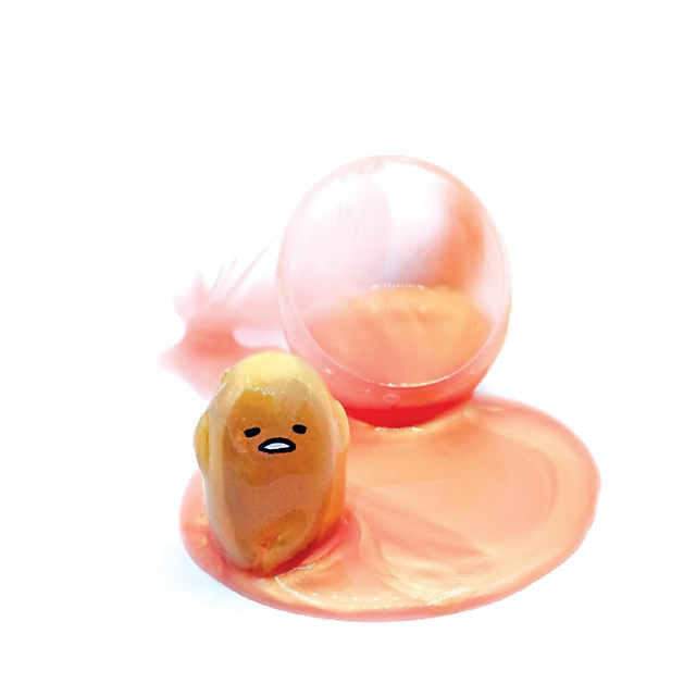 Gudetama The Lazy Egg Metallic Slime & Mini Figure Yellow