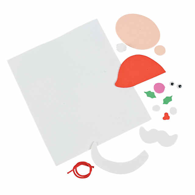 Color Your Own Christmas Stocking with Buttons Craft Kit - Makes 12