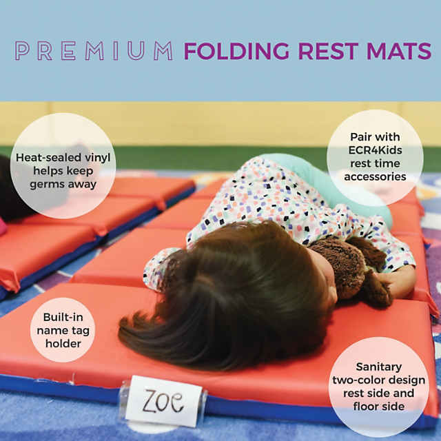 Heavy Duty Folding Rest Mat 4 Section 2in 5 Pack Oriental Trading