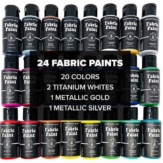 Tie Dye Kit Textile Paint With 24 Vibrant Colors Multifunctional
