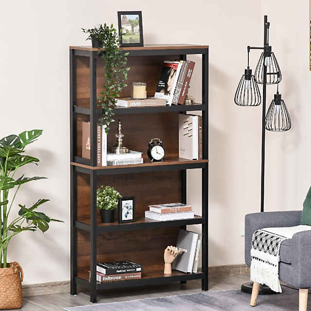 https://s7.orientaltrading.com/is/image/OrientalTrading/PDP_VIEWER_IMAGE_MOBILE$&$NOWA/homcom-4-tier-bookshelf-utility-storage-shelf-organizer-with-back-support-and-anti-topple-design-br---walnut-black~14218891-a01$NOWA$