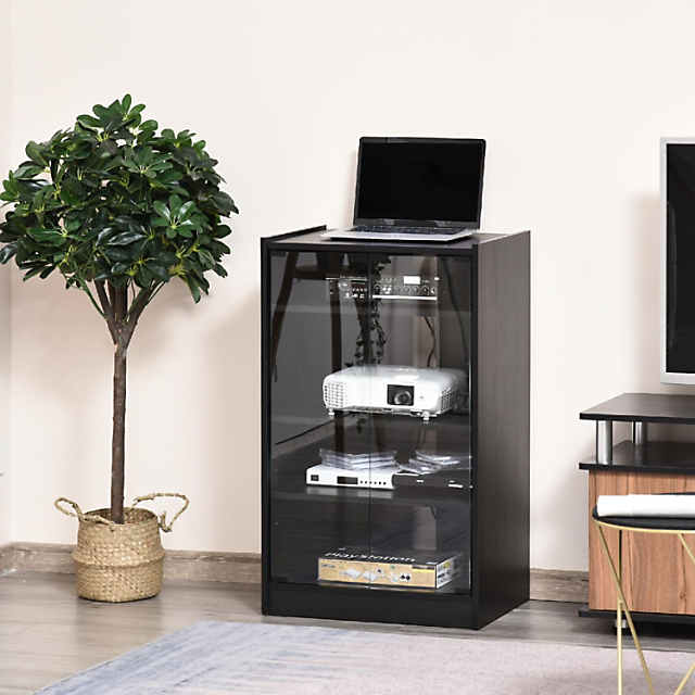 https://s7.orientaltrading.com/is/image/OrientalTrading/PDP_VIEWER_IMAGE_MOBILE$&$NOWA/homcom-5-tier-media-stand-cabinet-with-3-level-adjustable-shelves-tempered-glass-doors-and-cable-management-black~14218150-a01$NOWA$