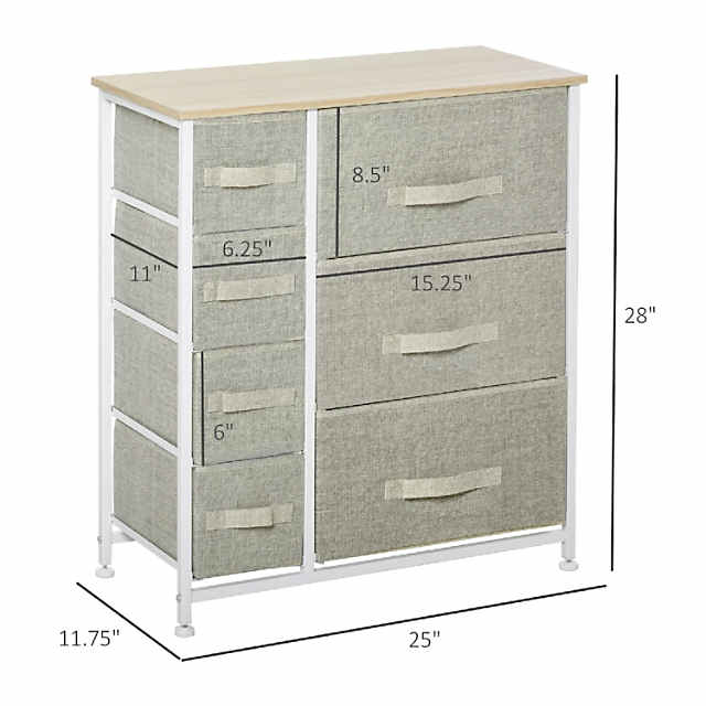 Costway 7 Drawer Chest Storage Dresser Floor Cabinet Organizer