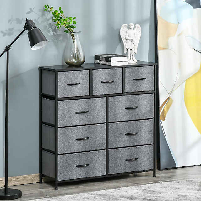 https://s7.orientaltrading.com/is/image/OrientalTrading/PDP_VIEWER_IMAGE_MOBILE$&$NOWA/homcom-9-drawers-storage-chest-dresser-organizer-unit-w--steel-frame-wood-top-easy-pull-fabric-bins-for-bedroom-hallway-closet-entryway-black-and-grey~14218265-a01$NOWA$