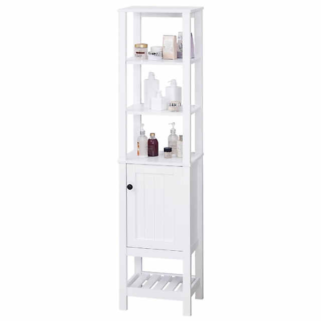 https://s7.orientaltrading.com/is/image/OrientalTrading/PDP_VIEWER_IMAGE_MOBILE$&$NOWA/homcom-freestanding-wood-bathroom-storage-tall-cabinet-organizer-tower-with-shelves-and-compact-design-white~14218264-a01$NOWA$