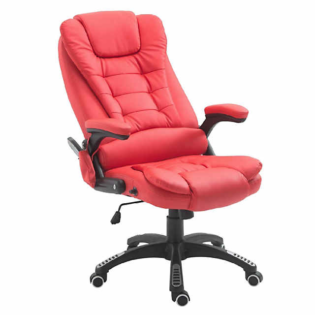 Ergonomic Massage Office Chair with 7-Point Vibration, Faux Leather High  Back Executive Office Chair with Comfort Lumbar Support Upholstered Linkage