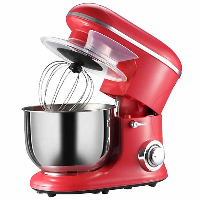 HOMCOM Stand Mixer with Splash Guard, Electric Hand Mixer Set with 6 qt.  Large Mixing Bowl - 14.5 x 9 x 14.5 - Yahoo Shopping