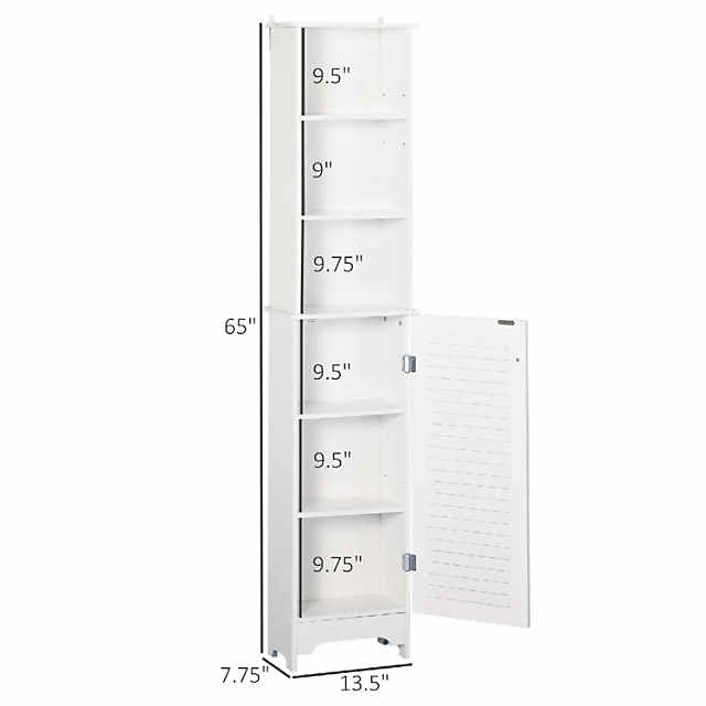 Costway Bathroom Tall Storage Cabinet Freestanding Linen Tower w