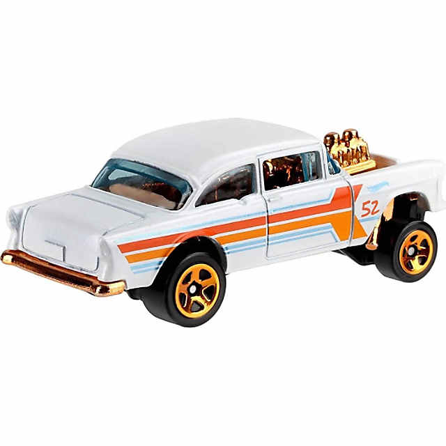 Hot Wheels 55' Chevy Belair Gasser 4/6 Pearl Chrome Series GJW50