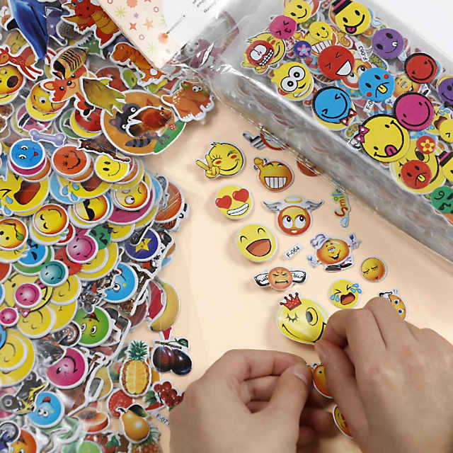 Incraftables Puffy Stickers for Kids 48 Sheets Self Adhesive 3D Stickers  for Toddlers w/ Letters, Numbers, Animals, Vehicles, Fruits, Emojis for  Girls & Boys.