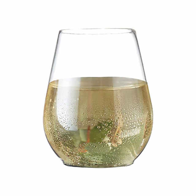 96 Goblets, 7 oz. Clear Round Disposable Plastic Wine Goblets