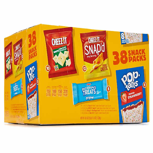 Kellogg Snack Packs, White Cheddar/Double Cheese/Original/Strawberry - 38 pack, 43.1 oz