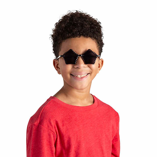 12 PC Black Rimless Star Sunglasses