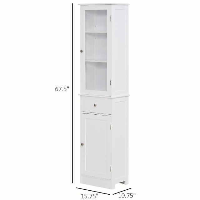 Kleankin Storage Cabinet with Doors and Shelves - Perfect for