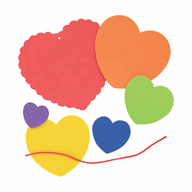 Rainbow Heart Tissue Paper Craft Kit- Makes 12