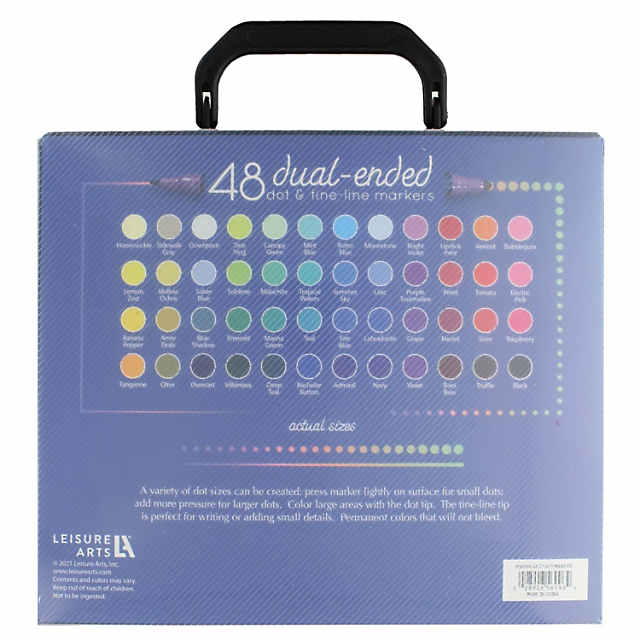 Review of the Leisure Arts Dot Art Markers (Dual Ended Dot and Fine-Line  Markers)
