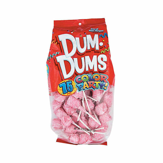 Light Pink Dum Dums® Solid Color Lollipops - 75 Pc.