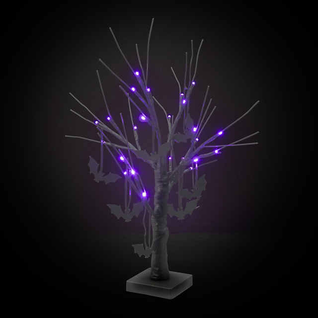 Halloween Glitter Tabletop LED Twig Tree