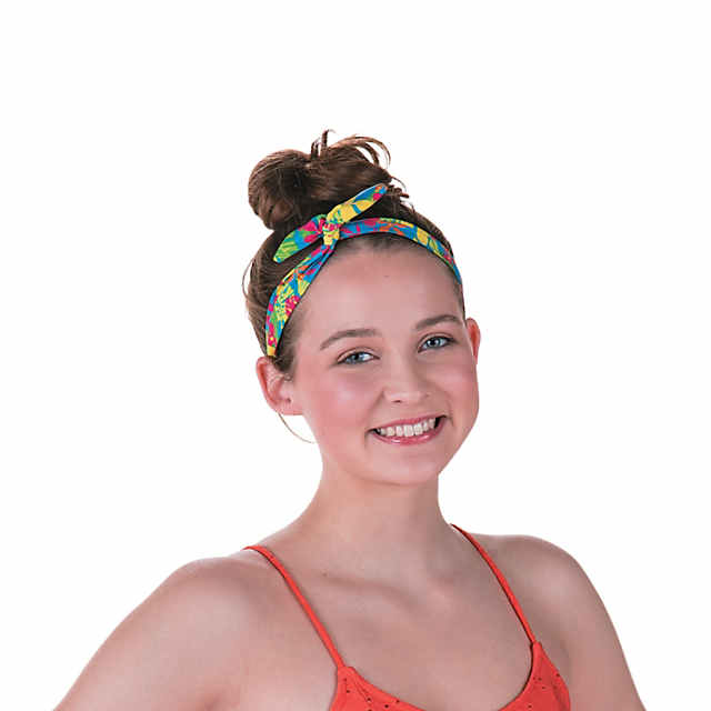Luau Floral & Pineapple Wired Headbands - 6 Pc.