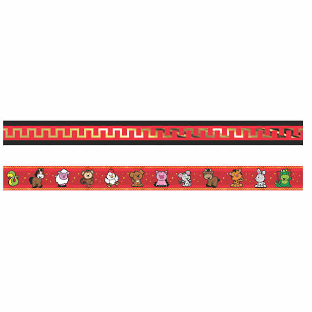 Astrobrights Bulletin Board Borders 2 x 12 Re Entry Red Pack Of 20