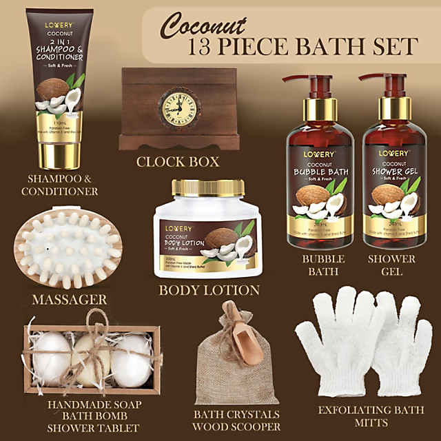 https://s7.orientaltrading.com/is/image/OrientalTrading/PDP_VIEWER_IMAGE_MOBILE$&$NOWA/luxury-bath-gift-set-in-a-vintage-style-wooden-clock-box-13-pc-premium-coconut~14211571-a01$NOWA$