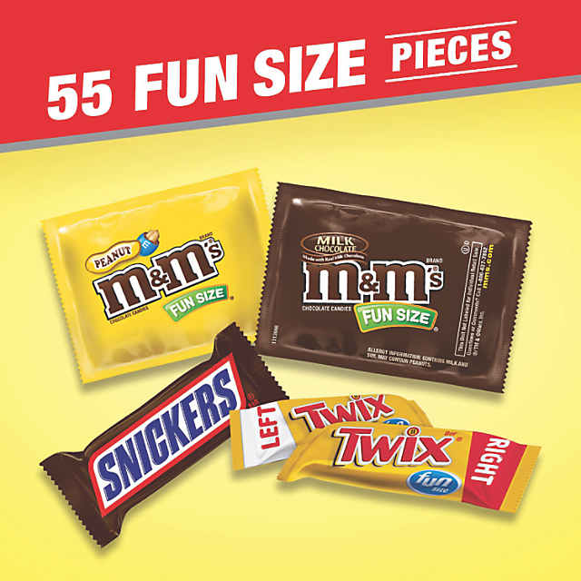 Chocolate Candy Bar Fun Size, 50 Pieces (M&M's Fun Size)